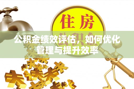 吉木乃公积金绩效评估，如何优化管理与提升效率