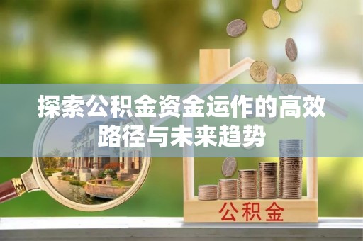 吉木乃探索公积金资金运作的高效路径与未来趋势