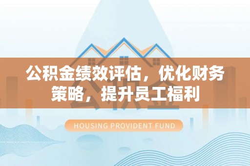 吉木乃公积金绩效评估，优化财务策略，提升员工福利