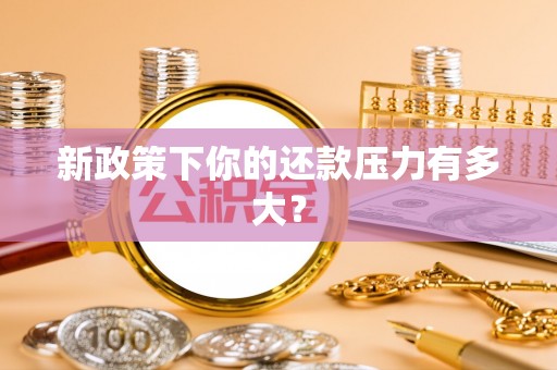 吉木乃新政策下你的还款压力有多大？